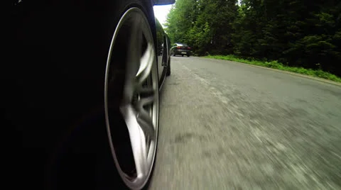 Black car race Stock Footage 24756834