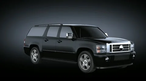 Black car rotating on black background. Stock-Footage 11051993