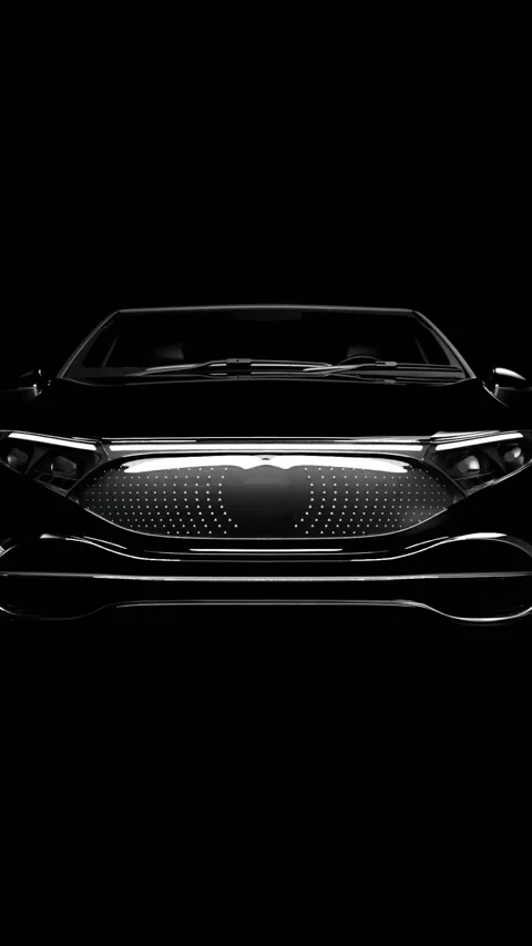 Black car on studio background Video stock 303669290