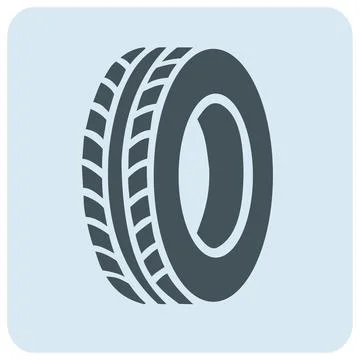Black car tire wheel vector icon Stock Illustration