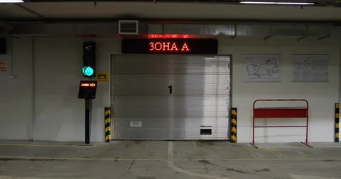 Black car at underground parking Stock Footage 86511385