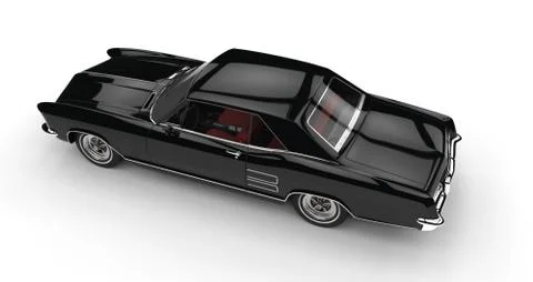 Black Car On White Background Stock Illustration
