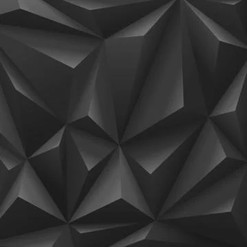 Black carbon background abstract polygon triangle. vector. Stock Illustration