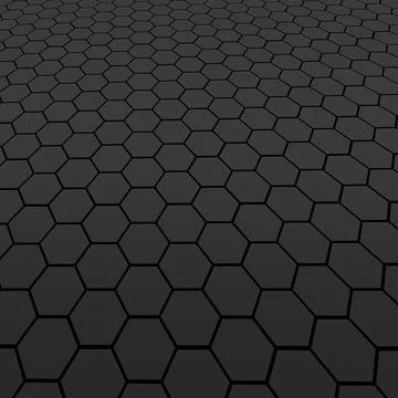 Black carbon seamless pattern with hexagons background Illustrazione stock