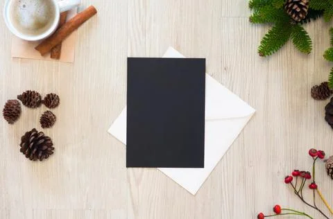 Black card mockup Stock Illustration