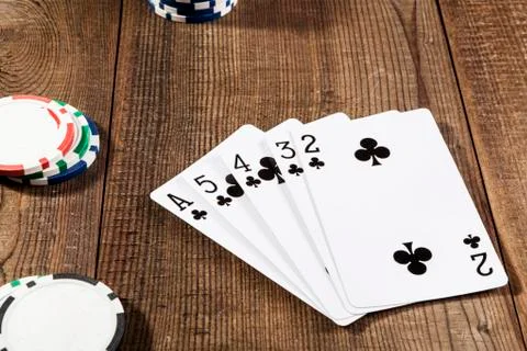 Black Cards On Table Stock Photos