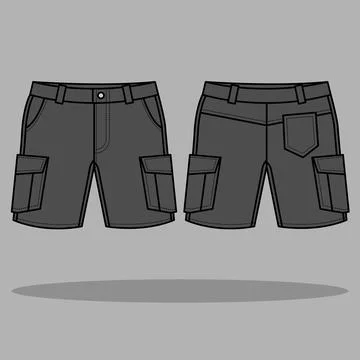 Black Cargo Pants Stock Illustration