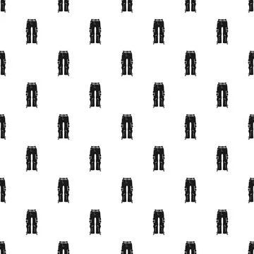 Black cargo pants pattern showing seamless apparel design Stock Illustration