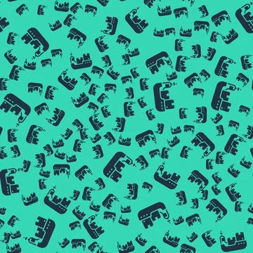 Black Cargo ship with boxes delivery service icon isolated seamless pattern on 스톡 일러스트