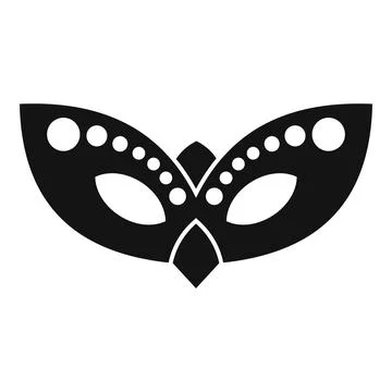 Black carnival mask with beads representing concealing identity Stock Illustration