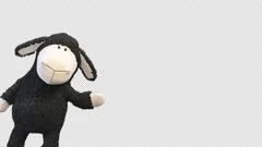 Black Cartoon little lamb Jumping and Da... | Stock Video | Pond5
