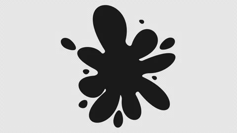 Black Cartoony Splatter Screen Animation Effect Stock Footage 247459334