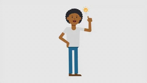 Black Casual Man Idea Stock Footage 205070851