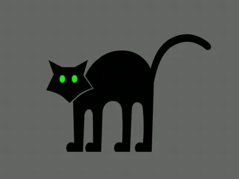 Black Cat  42 Sec    AVI AP mov 動画素材 859486