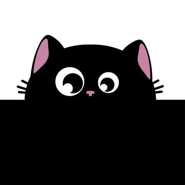 Black cat and stripes Stock-Illustration