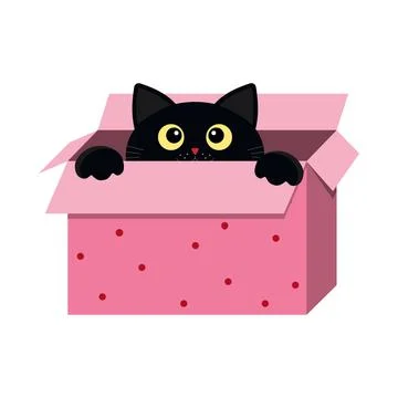 Black cat, cat face, Playing pets. Tattoo. Color vector illustration Stock Illustration