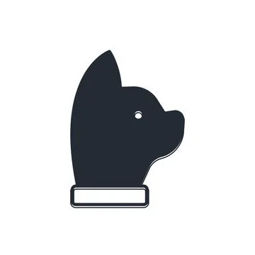 Black Cat icon isolated on white background.  Vector Stock Illustration