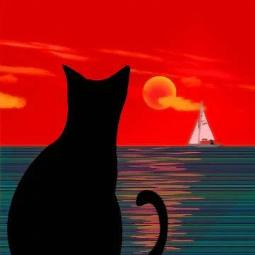 Black cat Stock Illustration