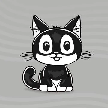 Black Cat Illustration Stock Illustration