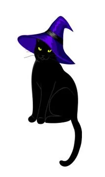 Black cat isolated Stock Illustration