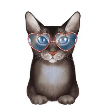 Black cat, isolated on white Stock Illustration