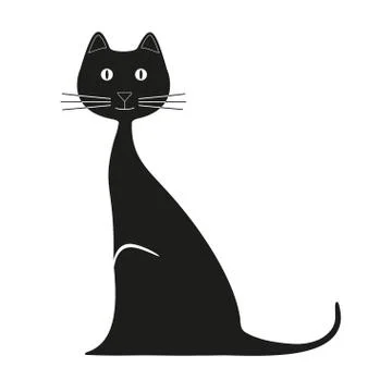 Black cat new Stock Illustration