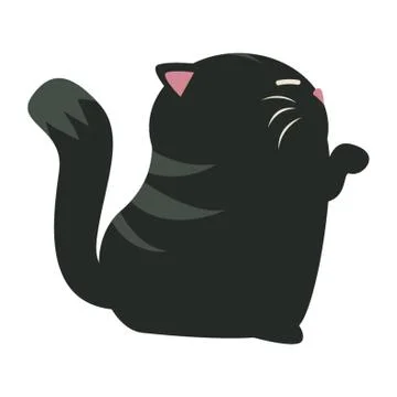 Black Cat Standing Stock-Illustration
