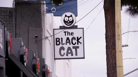 The Black Cat Tavern Stock Footage 90102458