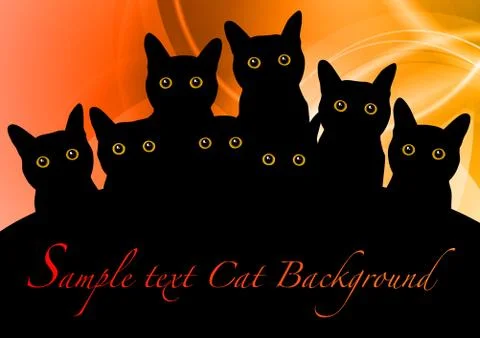 Black cats Stock Illustration