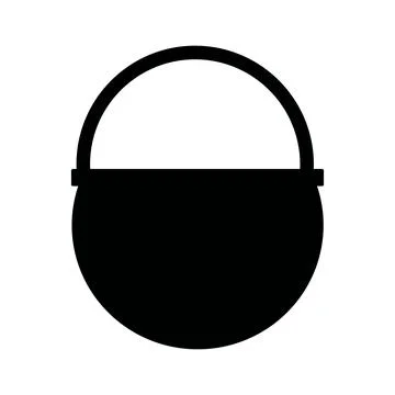 Black Cauldron Vector Illustration Stock Illustration