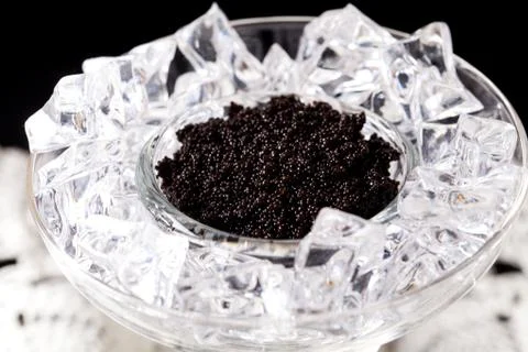 Black caviar Stock Photos