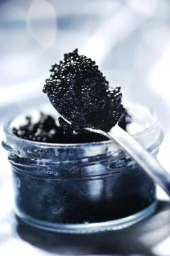 Black caviar Stock Photos