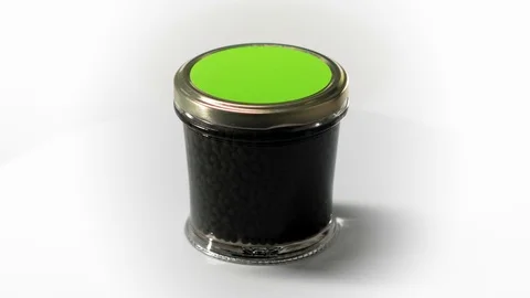 Black Caviar rotated background  Chroma Key for Label Stock Footage 107561893