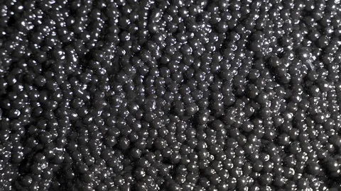 Black Caviar rotated background. High quality real natural sturgeon black caviar Video stock 123633241