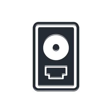 Black CD disk award in frame icon isolated on white background. Modern cere.. Stock Illustration