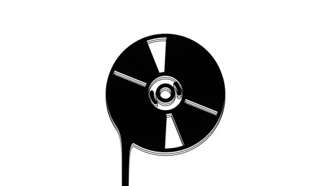 Black CD or DVD disk icon isolated on white background. Compact disc sign. 4K Stock-Footage 233894235