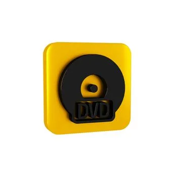 Black CD or DVD disk icon isolated on transparent background. Compact disc sign Stock-Illustration