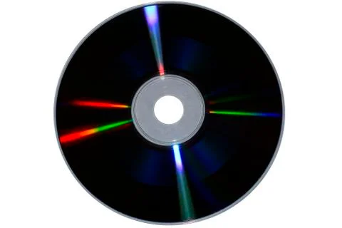 Black CD-ROM on a white background Stock Photos