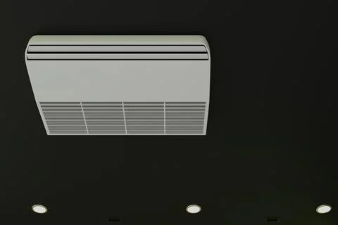 Black ceiling air conditioner 3d Stock Photos