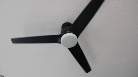 Black Ceiling Fan Stock Footage 260432125