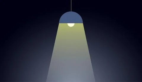 Black ceiling lamp hanging. Vector illustration EPS 10 Illustrazione stock