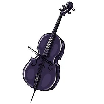 Black cello. Vector illustration of the cello EPS10 Stock Illustration