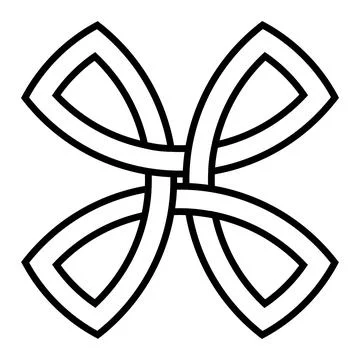 Black celtic knot, intricate pattern, bold lines, cultural symbol Stock Illustration