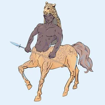 Black centaur Illustrazione stock