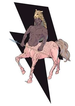 Black centaur Stock Illustration