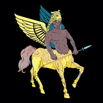 Black centaur Stock Illustration