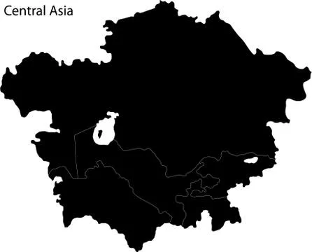 Black Central Asia Stock Illustration