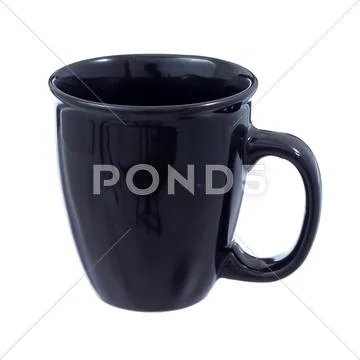 Black ceramic cup Stock Photos