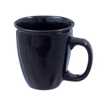 Black ceramic cup Stock Photos