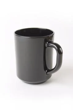 Black ceramic cup Foto stock
